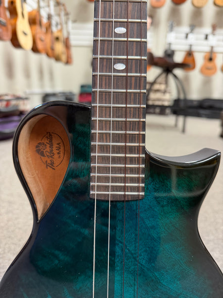 KALA Revelator Horizon Mango Blue Lagoon Electric Tenor Ukulele w/Case - Pre Loved