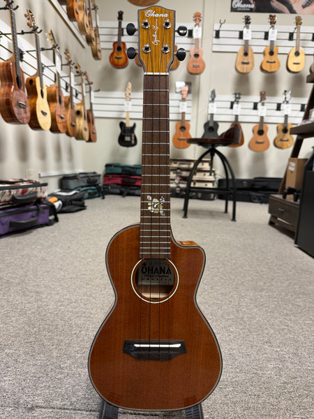 Ohana CK-35CG-CL Cynthia Lin Solid Mahogany Concert Ukulele w/Case