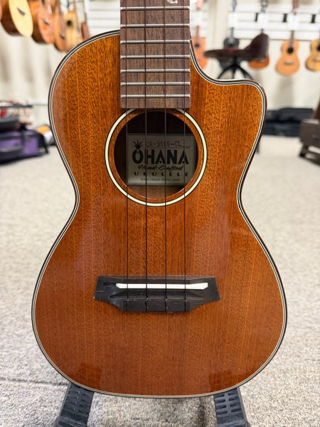 Ohana CK-35CG-CL Cynthia Lin Solid Mahogany Concert Ukulele w/Case