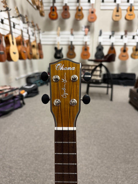 Ohana CK-35CG-CL Cynthia Lin Solid Mahogany Concert Ukulele w/Case