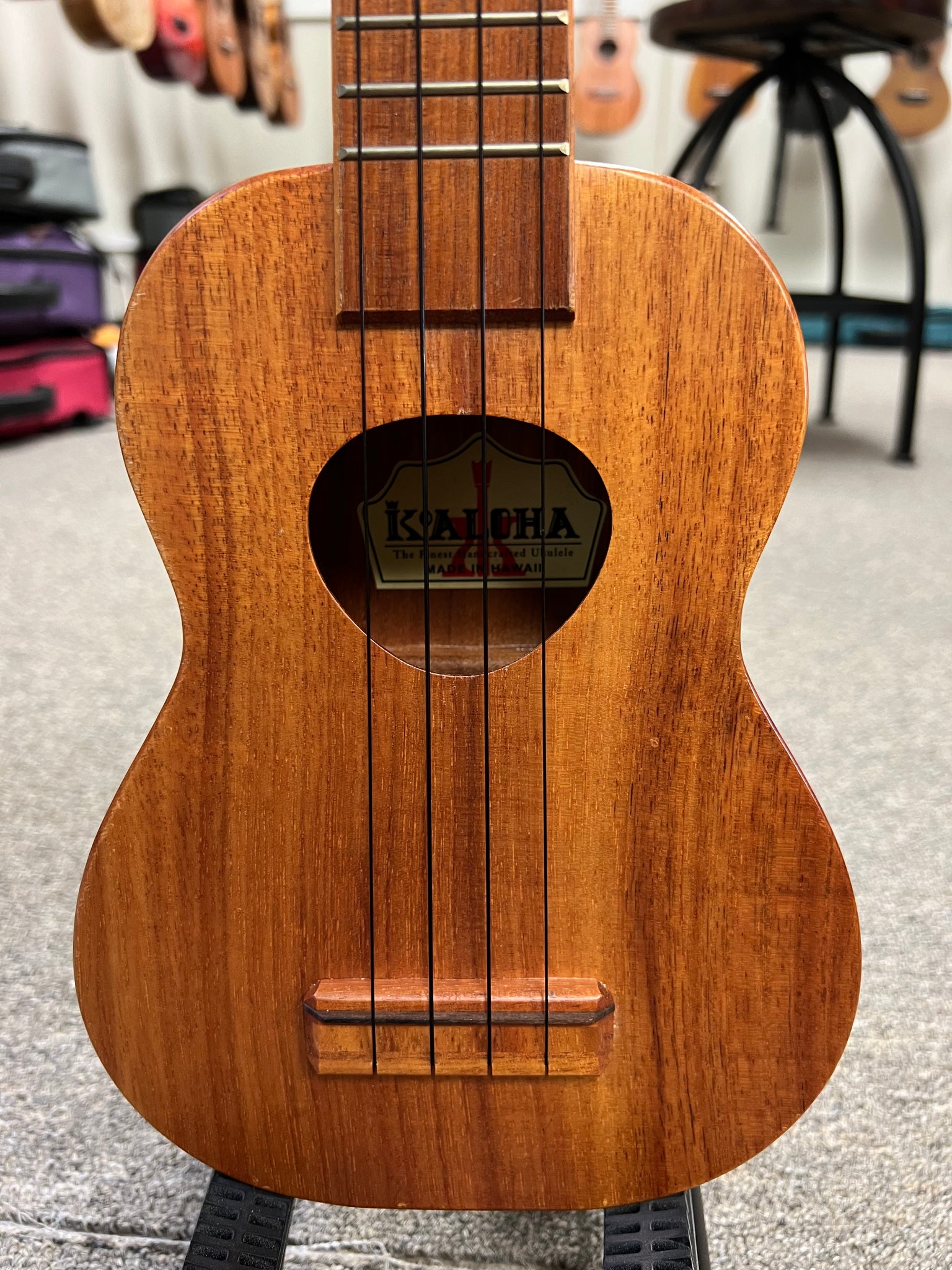 KoAloha KSM-00 Solid Koa Soprano Ukulele w/Case - Pre Loved - Made in Hawaii