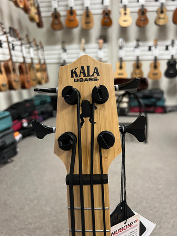 KALA Solid Bamboo U-Bass w/Case - UBASS-BMB-FS - Aloha City Ukes