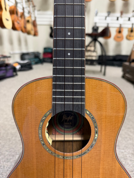 Flight Diana TE Electric Tenor Ukulele w/Case - Solid Cedar/Walnut