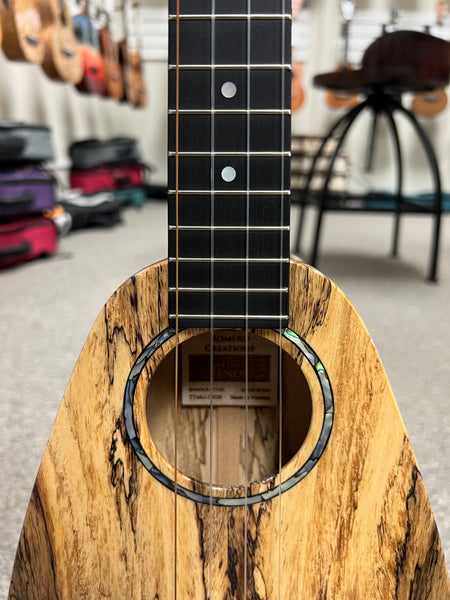 Romero Creations Solid Spalted Mango Tiny Tenor Ukulele w/Case