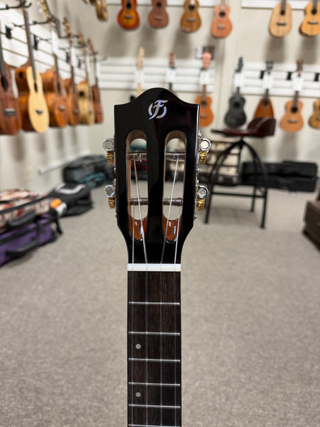 Flight Iris Solid Spruce/Mahogany Tenor Ukulele w/Case - Black
