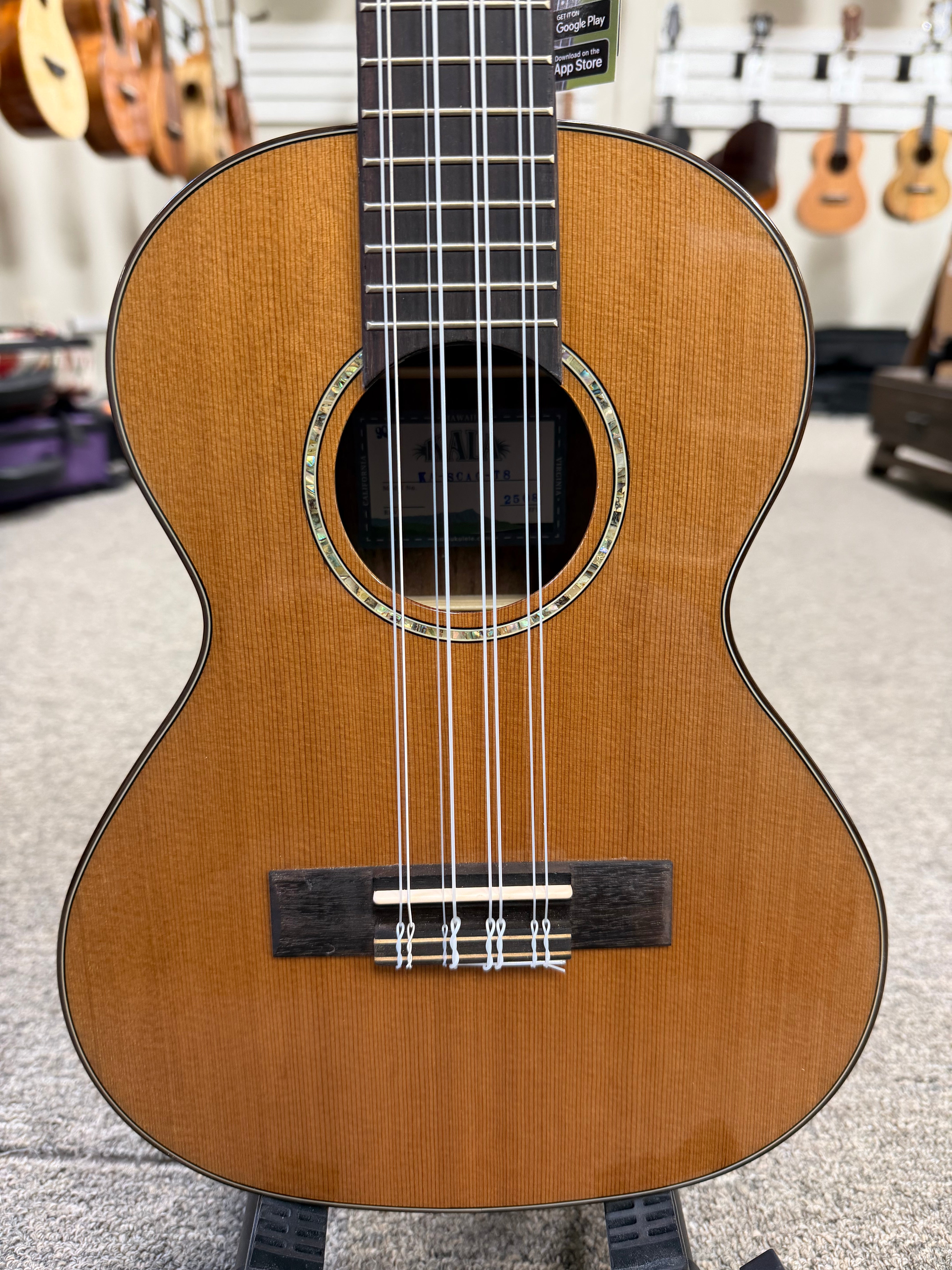 KALA KA-SCAC-T8 Solid Cedar Top Acacia 8 String Tenor Ukulele