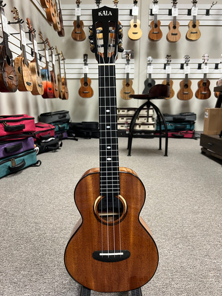 KALA KA-CT-SMH-TG Solid Mahogany Tenor Ukulele W/Case - Contour Series