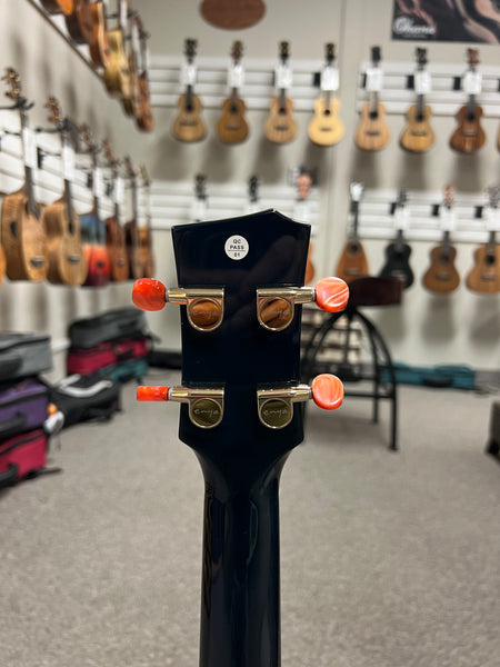 Enya EUT Feather Solid Mahogany Blue Electric Tenor Ukulele w/Case- Pre Loved - Built in Effects