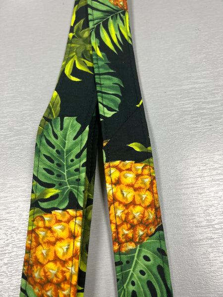 Ukulele Strap- Quiltsand Woven Ukulele Strap - Hawaiian Pineapples 