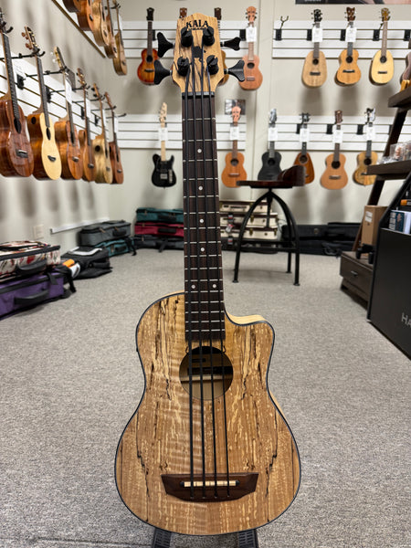 KALA Spalted Maple U-Bass w/Case -  Kala Ubass