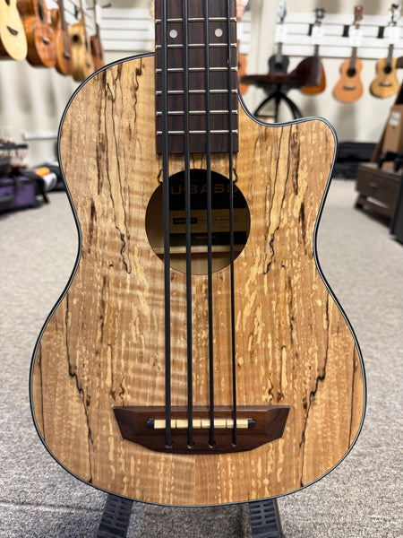 KALA Spalted Maple U-Bass w/Case -  Kala Ubass