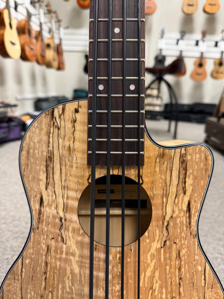 KALA Spalted Maple U-Bass w/Case -  Kala Ubass