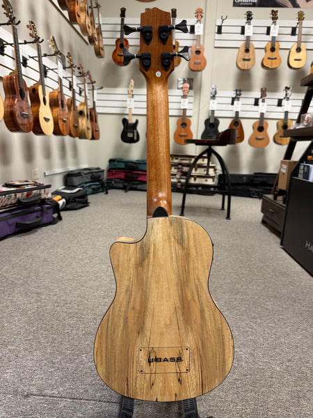 KALA Spalted Maple U-Bass w/Case -  Kala Ubass