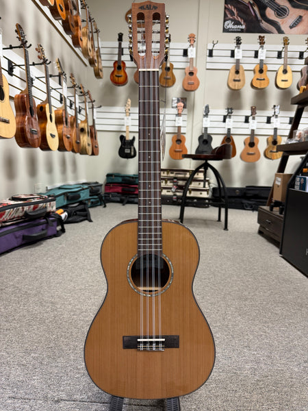 KALA KA-SCAC-B8 Solid Cedar Top/Acacia 8 String Baritone Ukulele
