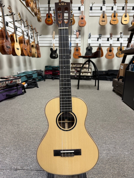 KALA KA-ASZCT-ST Solid Spruce/Ziricote Tenor XL Ukulele - Super Tenor