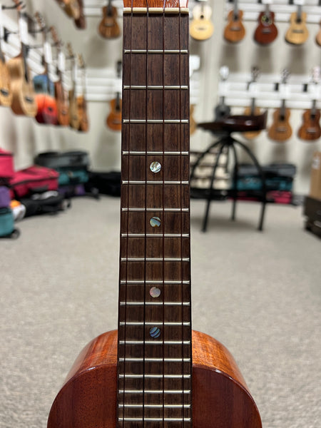 KoAloha KSM-02 Solid Koa Soprano Long Neck w/Case - Concert Scale - Pre Loved