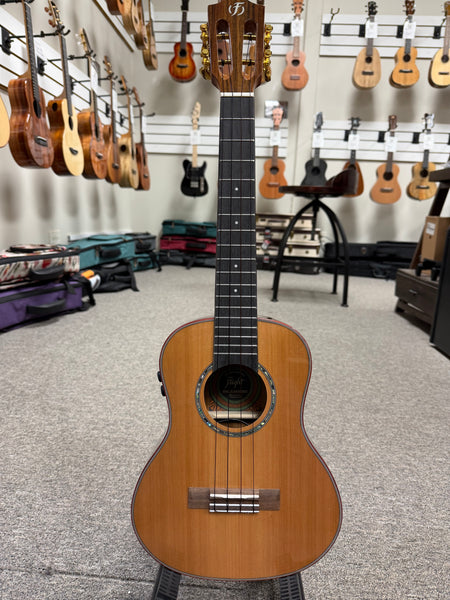 Flight Diana TE Soundwave Electric Tenor Ukulele w/Case - Solid Cedar/Walnut