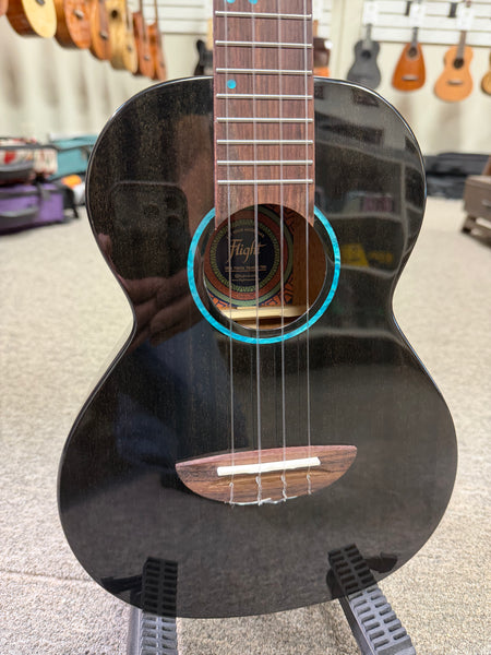 Flight TBK Iris Tinta Tenor Ukulele w/Case - Transparent Black