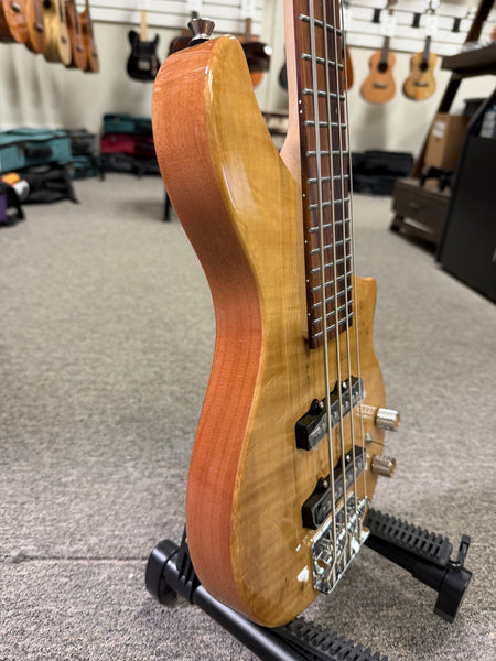 Tiny Boy Spalted Maple 4 String Solid Body Bass w/Case - TBJ-3400-NSM Short Scale Bass