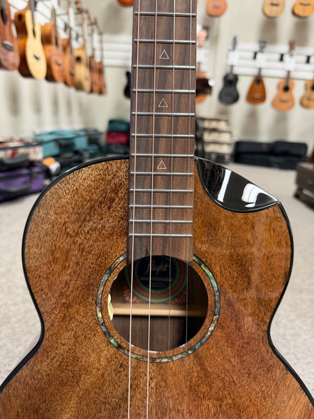 Flight Maia Solid Mango/Rosewood Steel String Electric Baritone Ukulele w/Case - #3