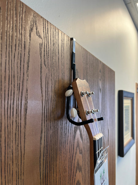 Ukulele Door/Cubicle Hanger - No Screws or Drilling Required - Portable Uke Hanger