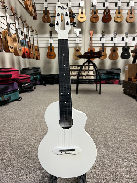 Holo Holo by Kanile'a ABS Molded White Concert Ukulele - Travel Uke