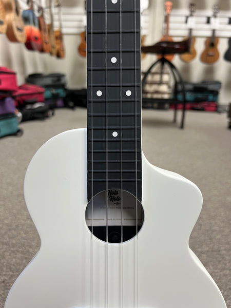 Holo Holo by Kanile'a ABS Molded White Concert Ukulele - Travel Uke