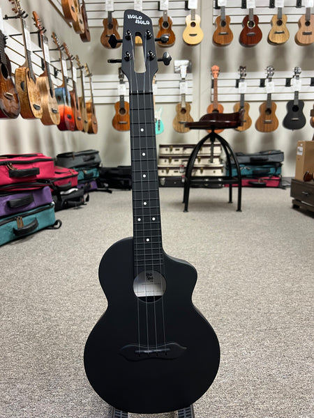 Holo Holo by Kanile'a ABS Molded Black Concert Ukulele - Travel Uke