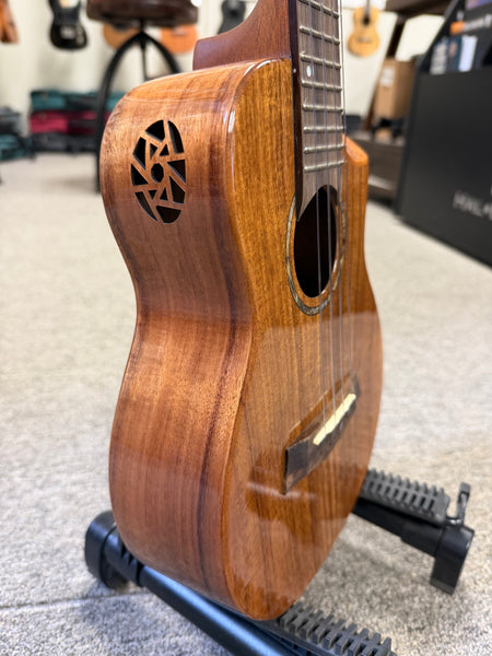 Flight Spirit Solid Acacia Electric Concert Ukulele w/Case #2 - Royal Series