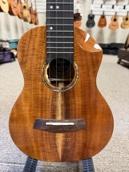 Flight Spirit Solid Acacia Electric Concert Ukulele w/Case #3 - Royal Series