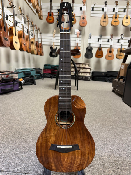 Flight Spirit Solid Acacia Electric Concert Ukulele w/Case #4 - Royal Series