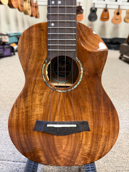 Flight Spirit Solid Acacia Electric Concert Ukulele w/Case #4 - Royal Series