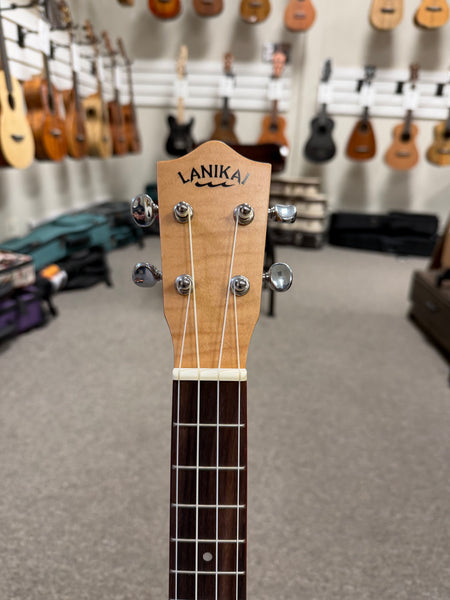 Lanikai FM-CETT Flamed Maple Electric Tenor Ukulele w/Case - Thin Body Travel Uke