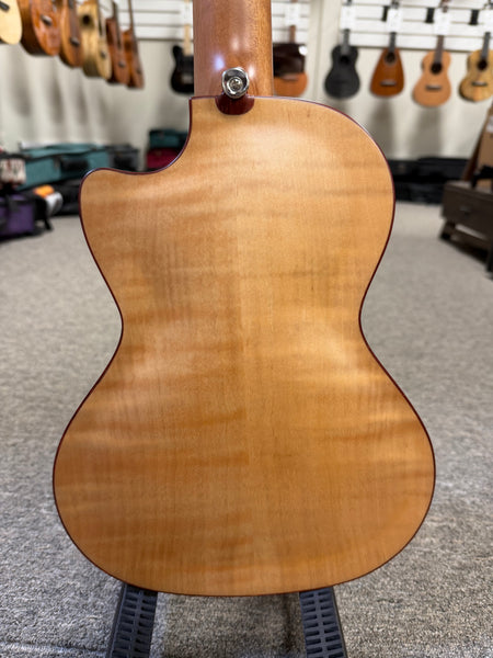 Lanikai FM-CETT Flamed Maple Electric Tenor Ukulele w/Case - Thin Body Travel Uke
