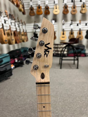 Risa Tenor TE Tele Style Black Steel String Electric Ukulele w Risa Tenor TE Tele Style Black Steel String Electric Ukulele w