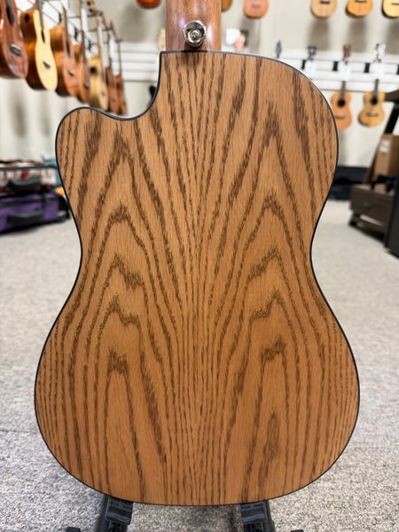 LANIKAI OA-CEB Oak Electric Baritone Ukulele w/Case - Cutaway/Fishman Pickup