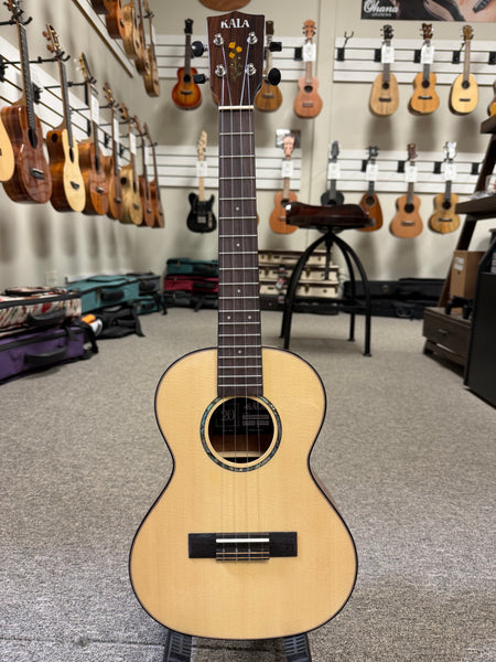 KALA KA-20th-SQS-T Solid Spruce/Quilted Sapele Tenor Ukulele w/Case - 20th Anniversary Limited Edition