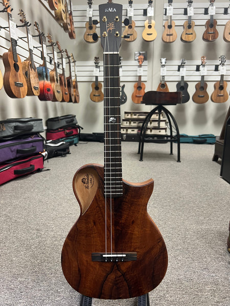 KALA Revelator Koa Electric Baritone Ukulele w/Case - Made In The U.S.A.
