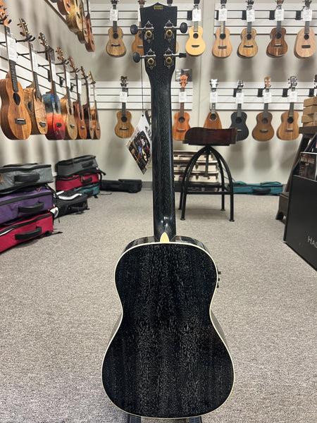 KALA KA-SDH-BE Solid Salt and Pepper Doghair Electric Baritone Ukulele w/Case