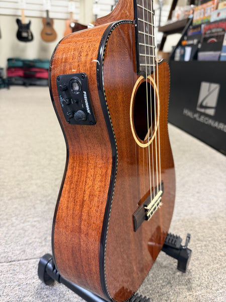 Lanikai MAS-CEB Solid Mahogany Electric Baritone Ukulele w/Case - Cutaway/Fishman Pickup