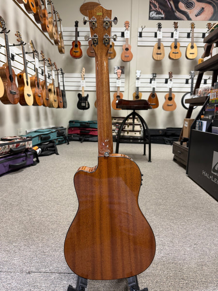 Lanikai MAS-CEB Solid Mahogany Electric Baritone Ukulele w/Case - Cutaway/Fishman Pickup