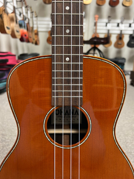 OHANA BK-50G Baritone Ukulele -Solid Cedar/Solid Rosewood