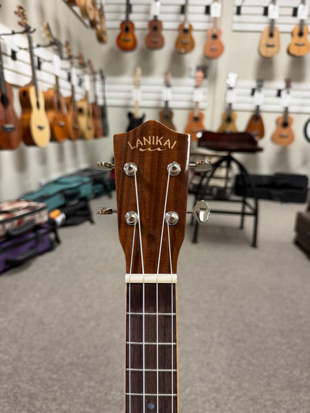 LANIKAI ACS-CET Solid Acacia Electric Tenor Ukulele w/Case - Cutaway/Fishman Pickup