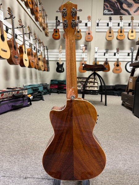 LANIKAI ACS-CET Solid Acacia Electric Tenor Ukulele w/Case - Cutaway/Fishman Pickup
