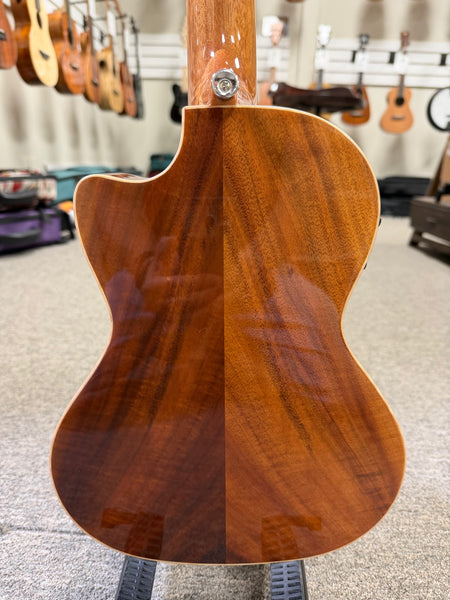 LANIKAI ACS-CET Solid Acacia Electric Tenor Ukulele w/Case - Cutaway/Fishman Pickup