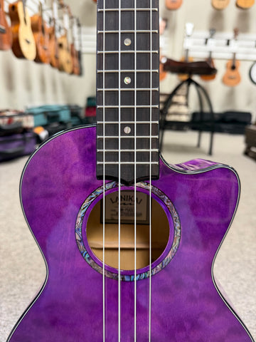 LANIKAI QM-PUCET Quilted Maple Electric Tenor Ukulele