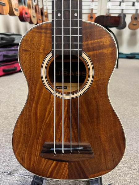 KALA Koa Acoustic/Electric U-Bass w/Case - Solid Koa Top UBASS