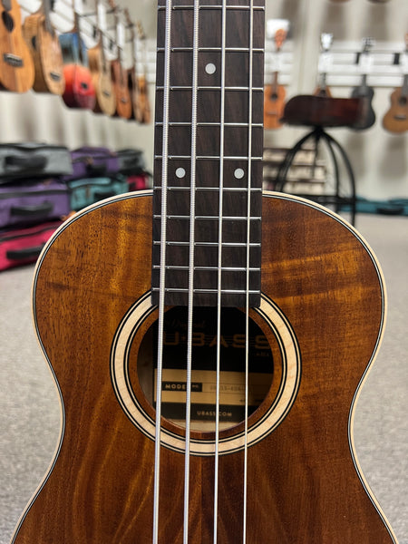 KALA Koa Acoustic/Electric U-Bass w/Case - Solid Koa Top UBASS