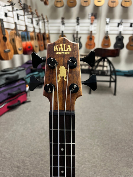 KALA Koa Acoustic/Electric U-Bass w/Case - Solid Koa Top UBASS