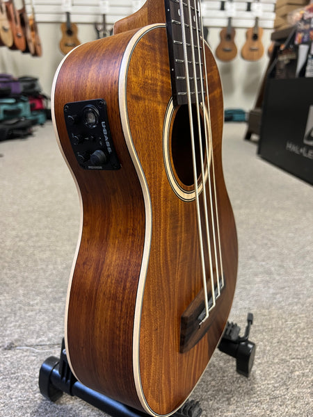 KALA Koa Acoustic/Electric U-Bass w/Case - Solid Koa Top UBASS